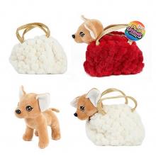 Pluchen Chihuahua Hond in Blingbling Handtas Assorti